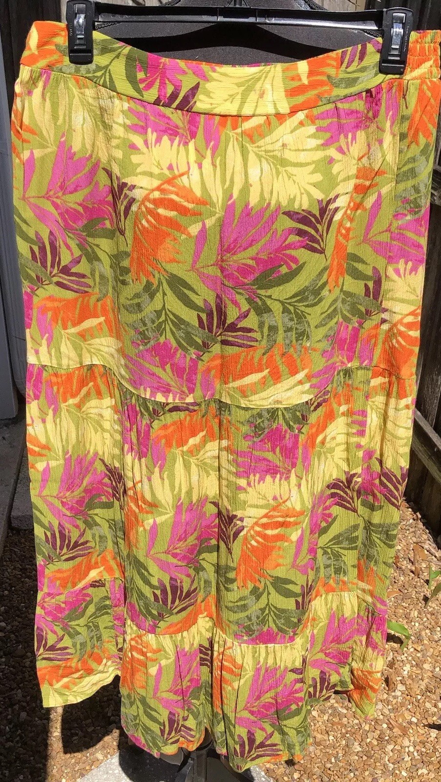 Jessica Simpson XL Bright Pickled Pepper Tiered Skirt Boohoo, Country, Comfort