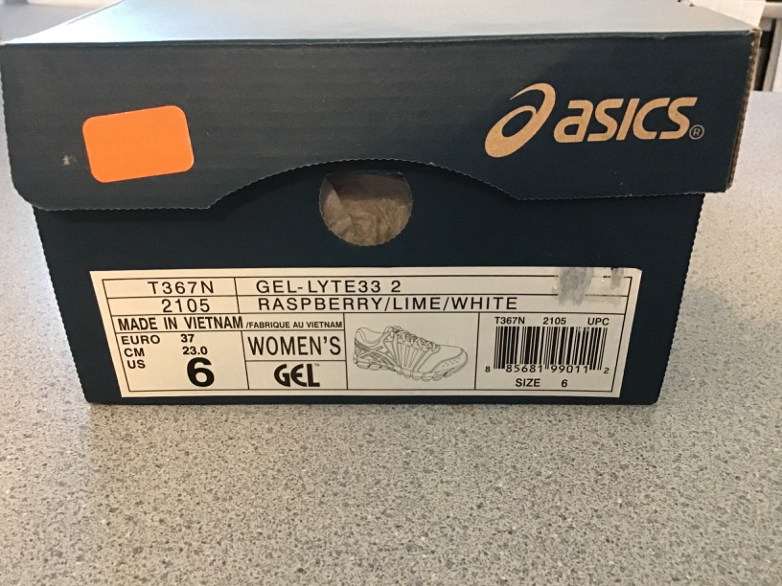 Asics Gel-Lyte33 2 Women’s Running Shoes Size 6 T367N Raspberry/Lime/white