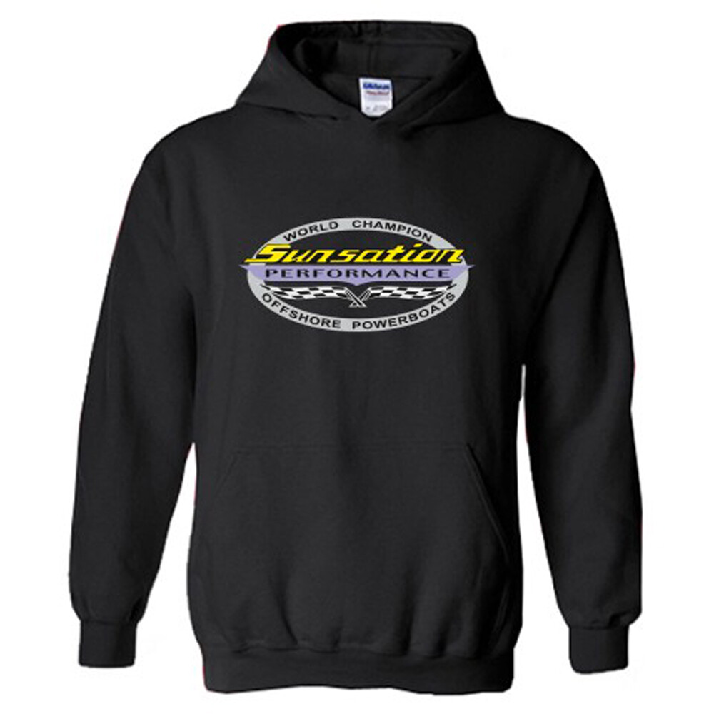 Sunsation Performance Powerboats Logo Men’s Black Hoodie Sweatshirt Size S-3XL