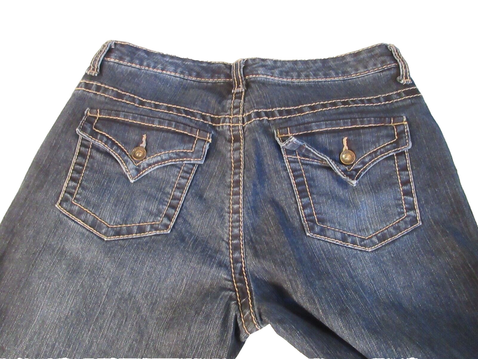 Nine West Date Night Capri Jeans Size 12 Ankle Zip Mid Rise W-33 R-10 L-23 1/2