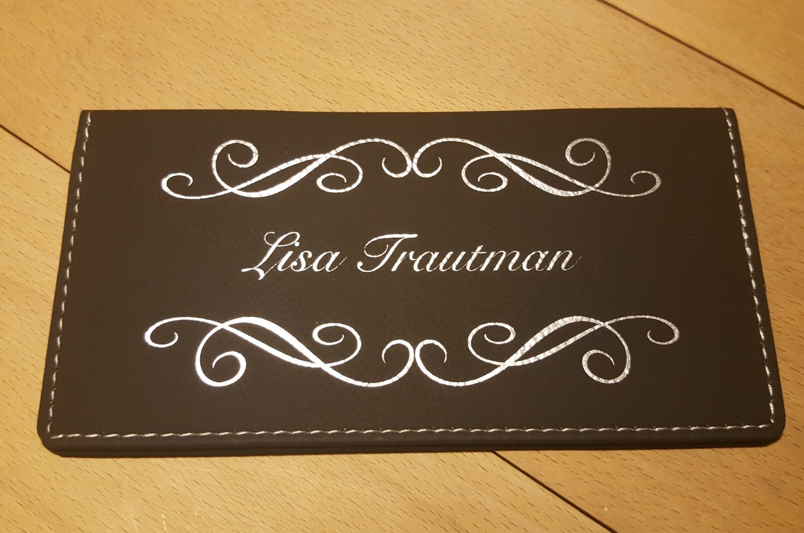 personalized check book covers Monogrammed bank wallet checkbook Leather