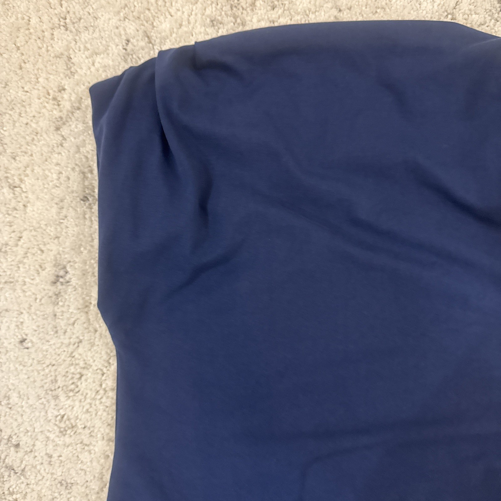 Loft Pleated Side Slit Top in Navy Blue SizeM