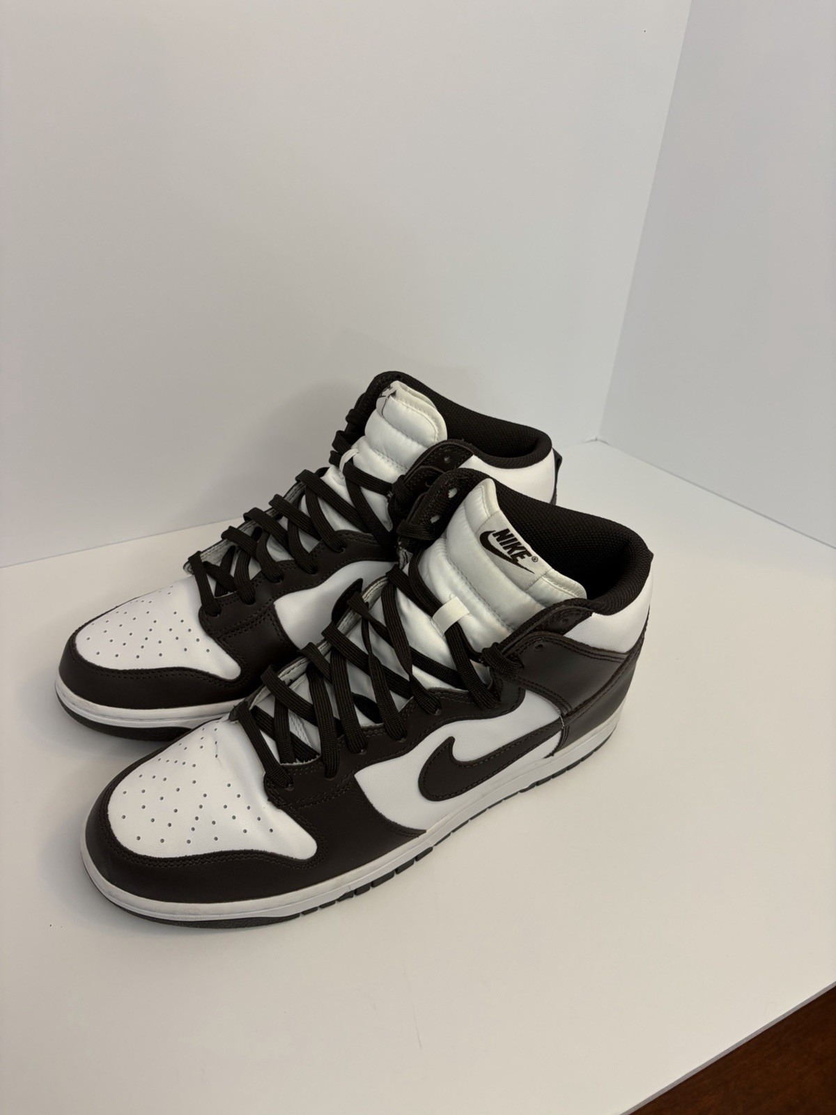 Nike Dunk High Retro High Top Colorblock Brown/White Lace Up Rubber XQ046FM0JB