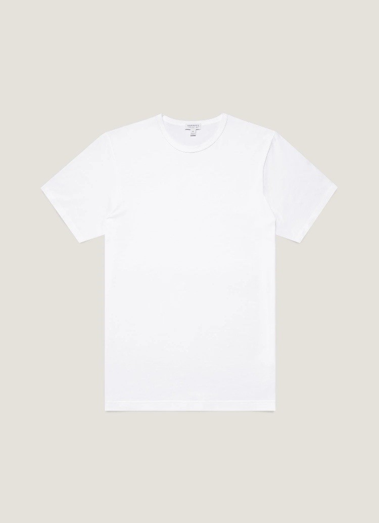 SUNSPEL Men’s Classic Short Sleeve T-Shirt, White, Size L