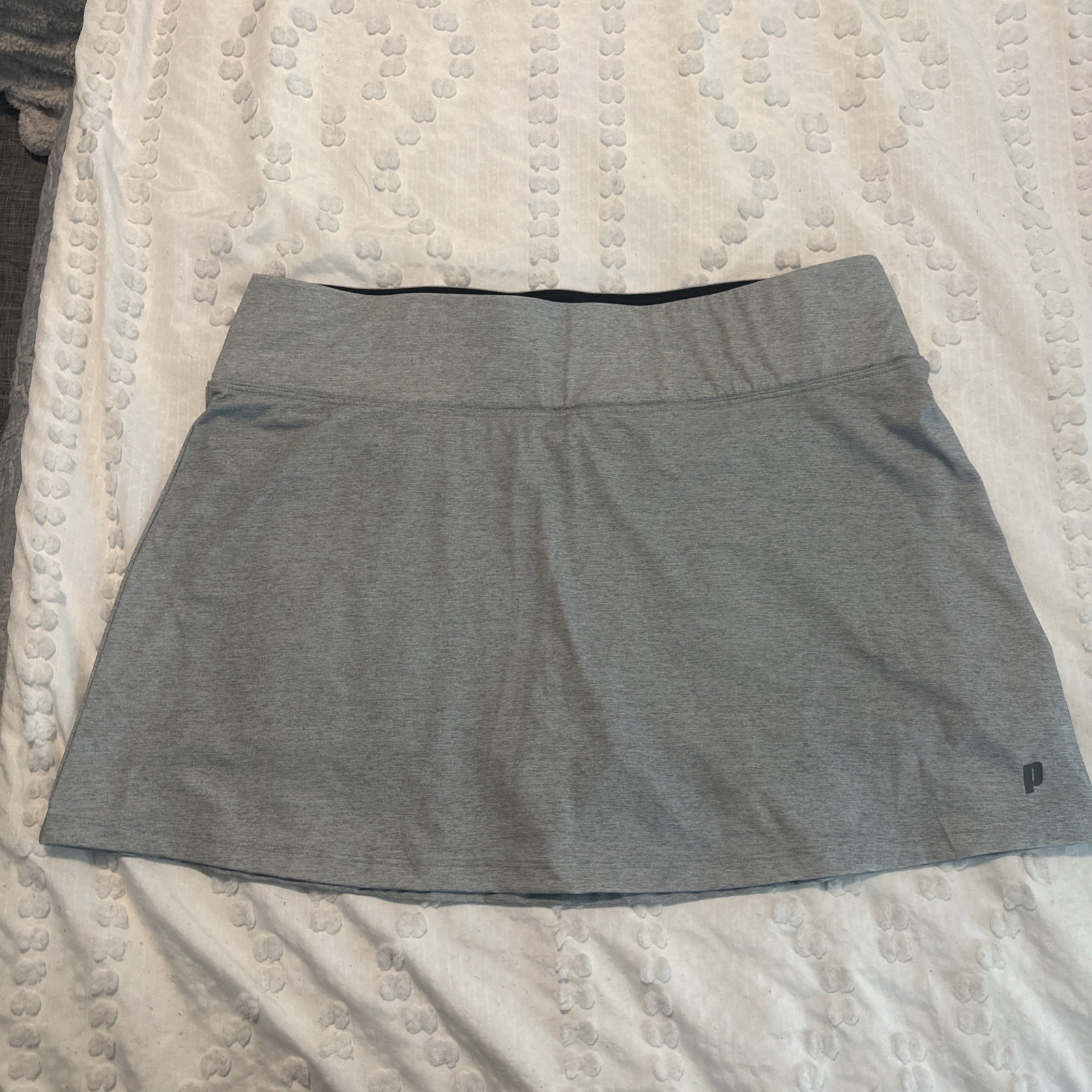 Prince XL ash gray micro fiber tennis skort