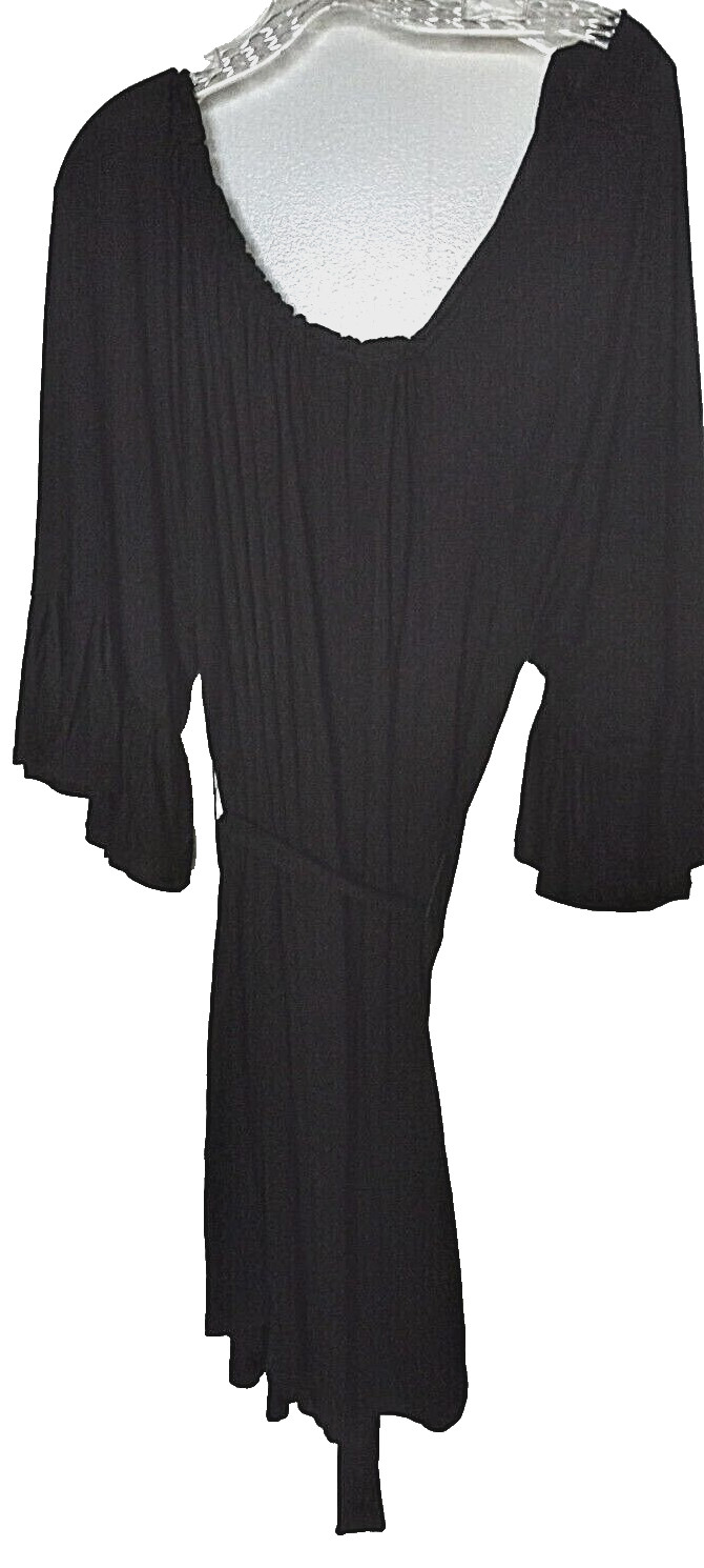 Cupio 95% viscose, 5% spandex solid black jersey off-the shoulder dress Size XL