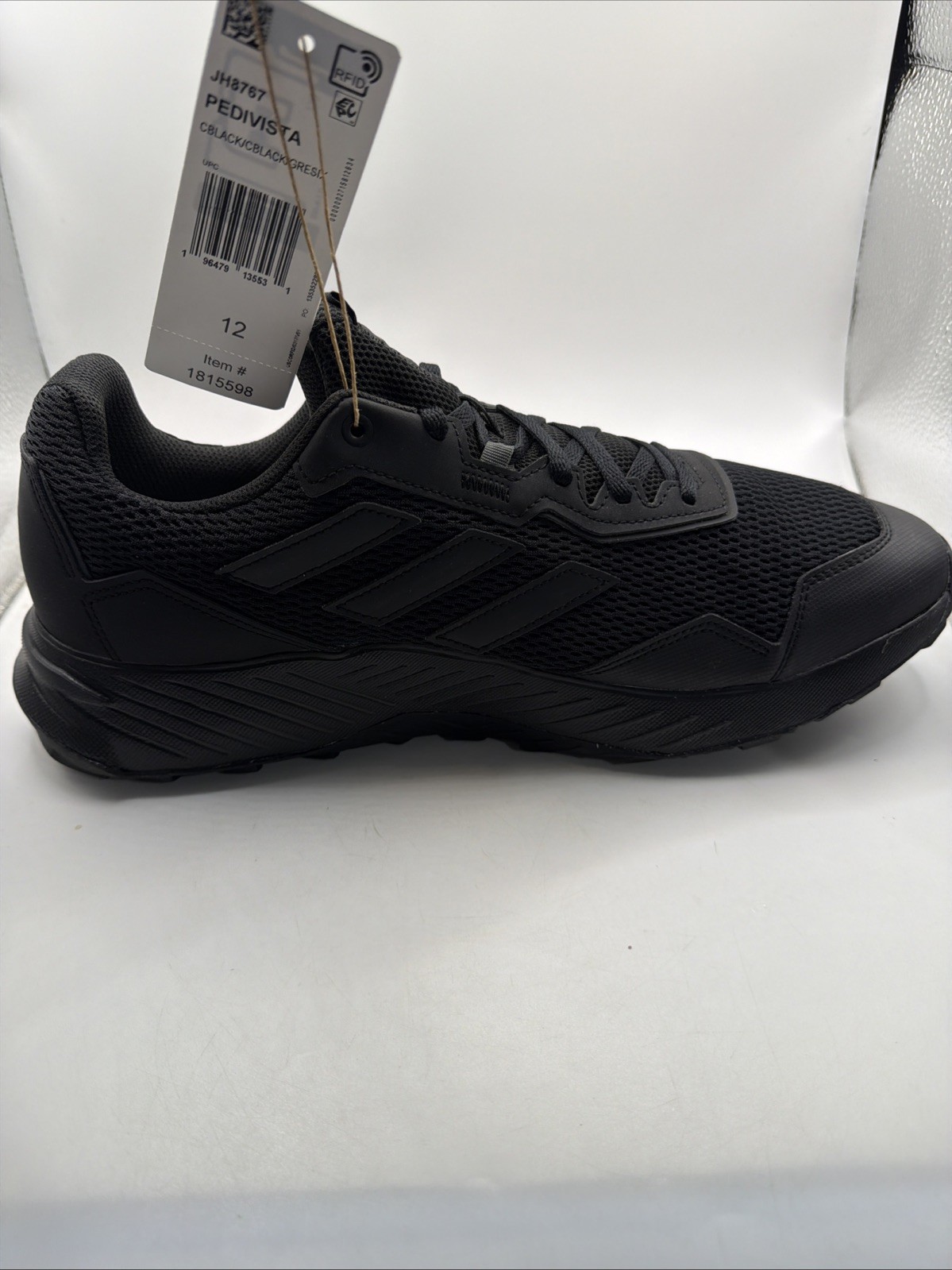 Adidas Men’s Pedivista All Black Trail Hiking Running Shoes Size 12. New