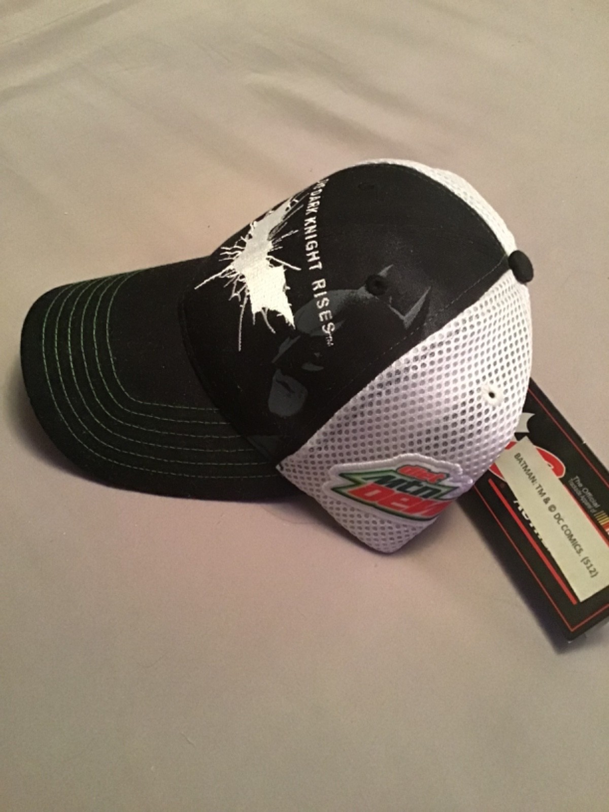 Vintage NASCAR Batman Dark Knight Hat Dale Earnhardt Jr Chase Mtn Dew Crew 2012