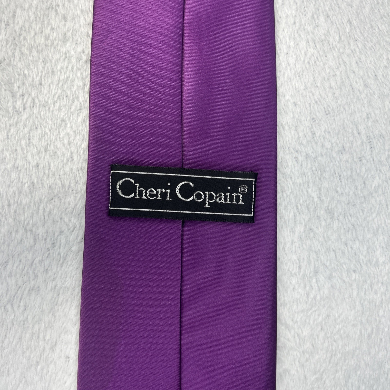 Cheri Copain Purple Men’s Necktie 3.25”x 57” All Silk Handmade