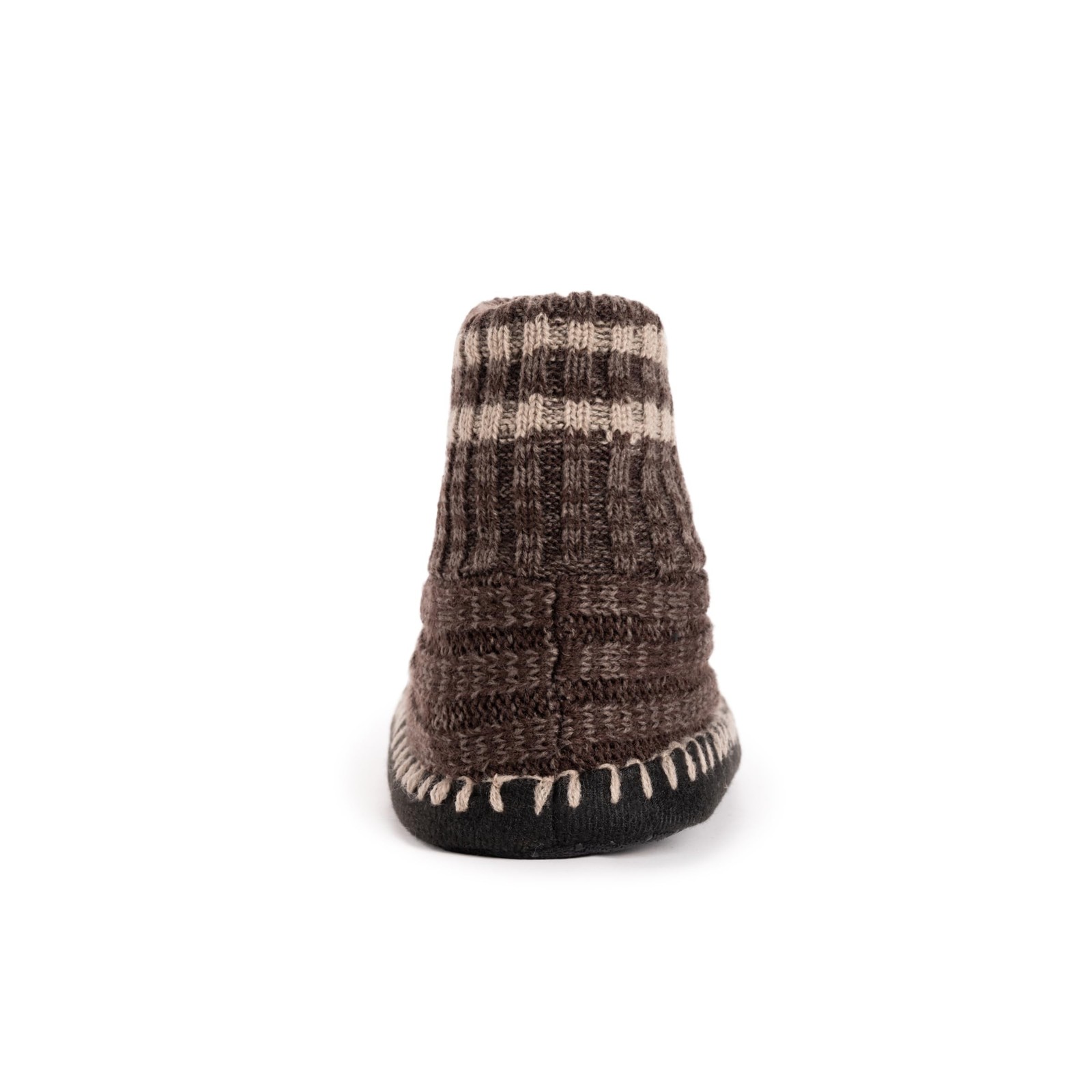 MUK LUKS Men’s Cuff Bootie Slipper Small-Medium Brown Marl