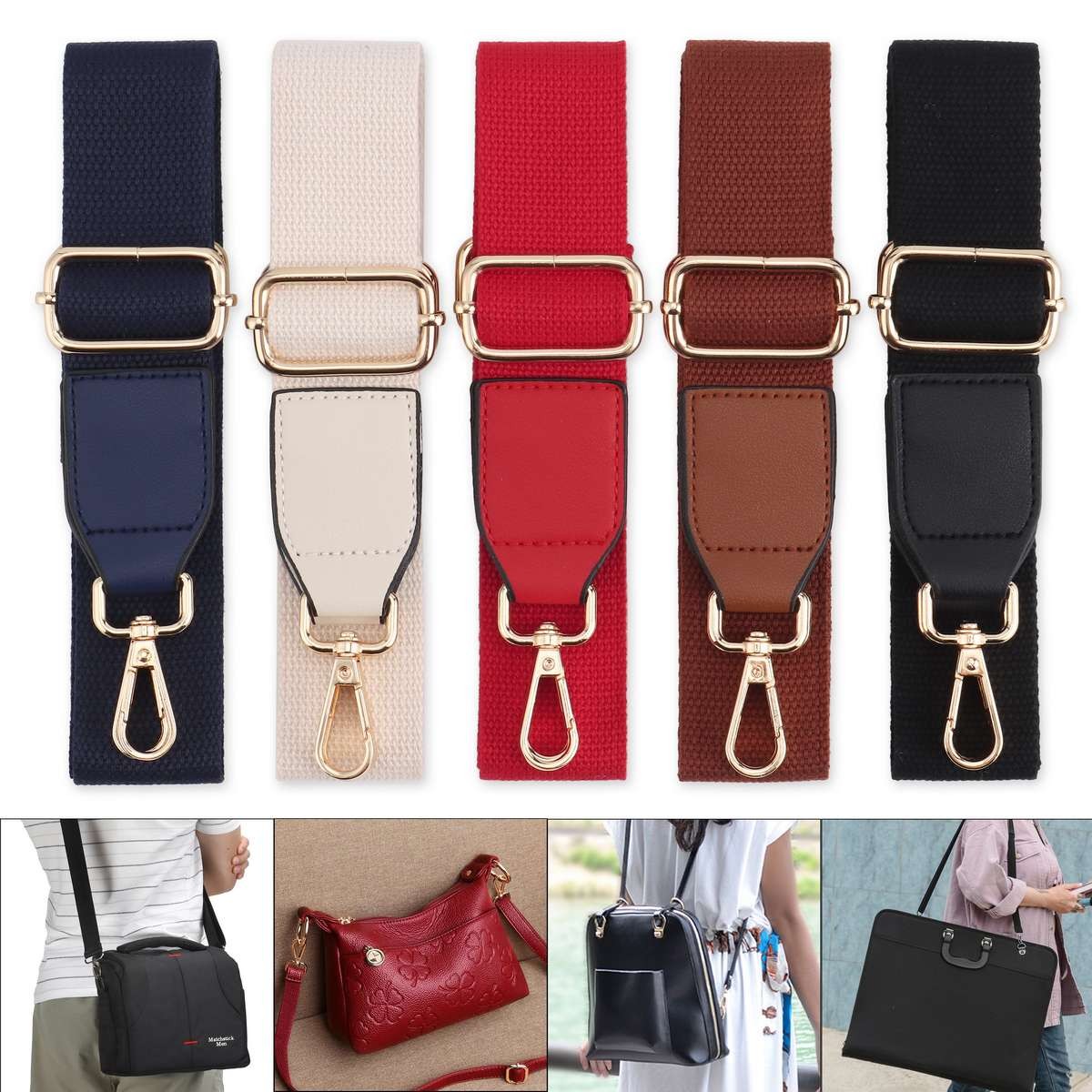 NEW Adjustable Wide Shoulder Bag Belt Strap Crossbody Replacement Handbag Handle