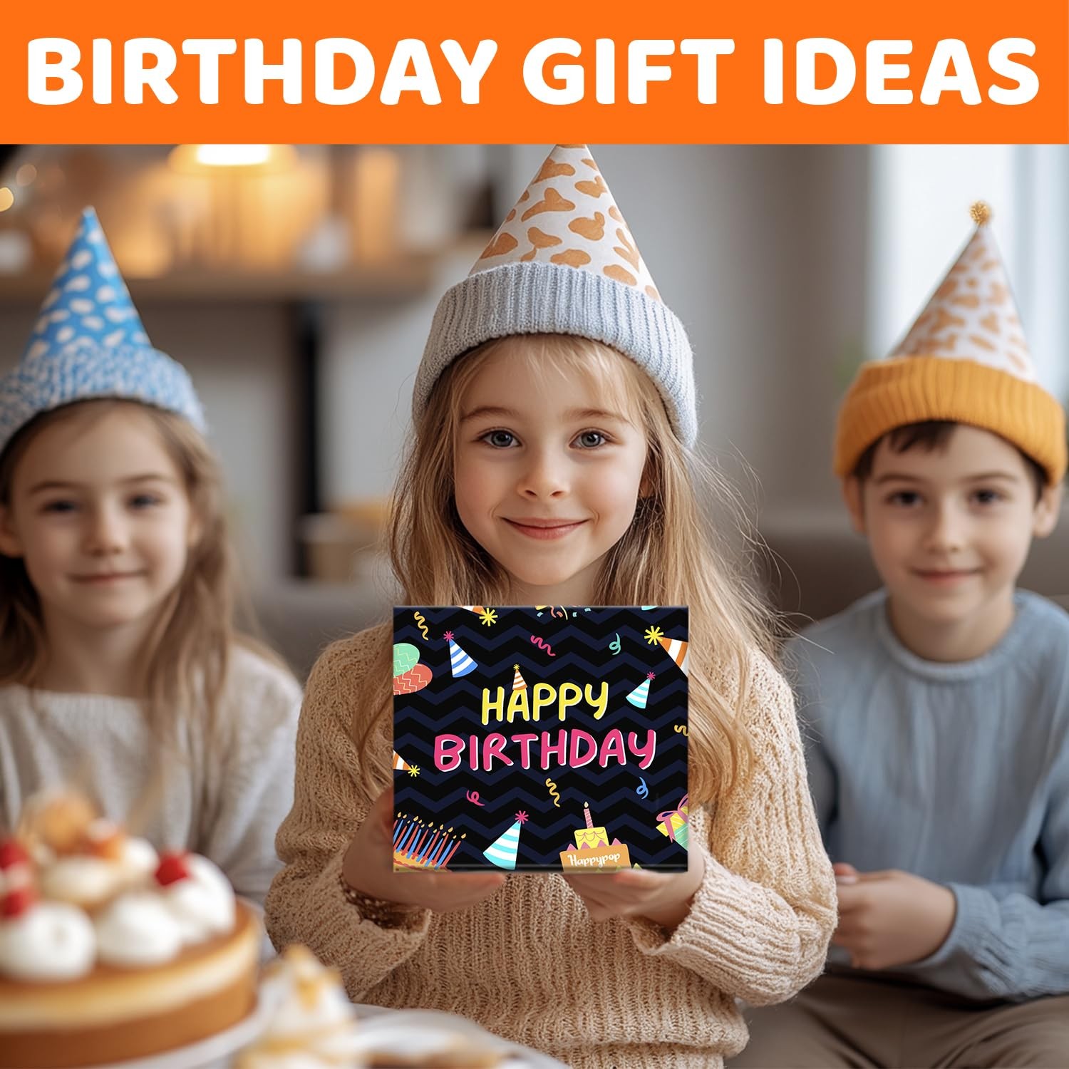 HAPPYPOP 10th Birthday Gifts – Socks for Tween Medium, 10 Double Digits Black