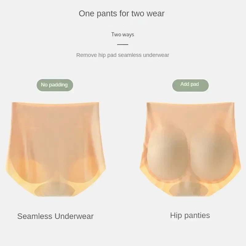 Summer Seamless Bodyshaper Panties Silicone Hip and Raises Butt Pads Push Up