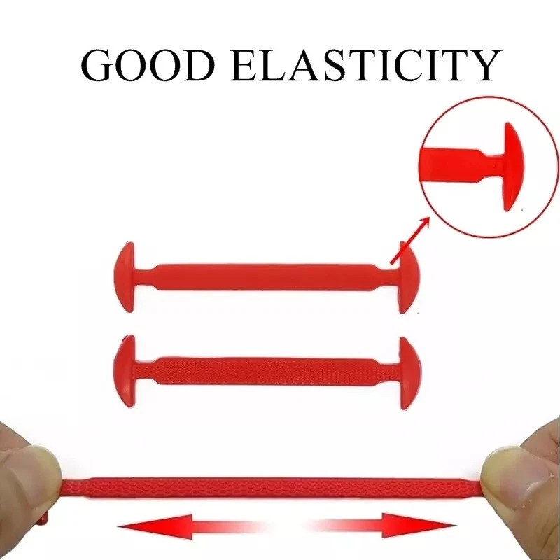 16-Pcs Elastic Silicone Shoe Laces Lazy No Tie Shoelaces For Men Women USA