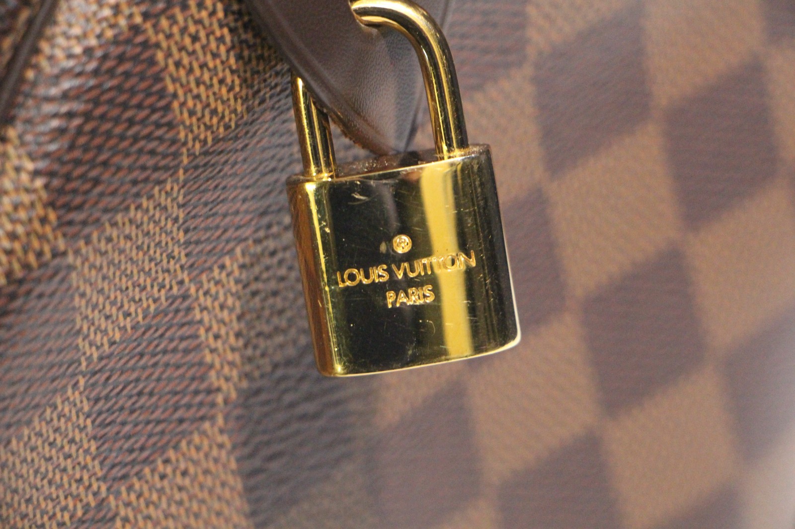 Louis Vuitton Speedy 35 Damier Ebene Brown Canvas Satchel Bag