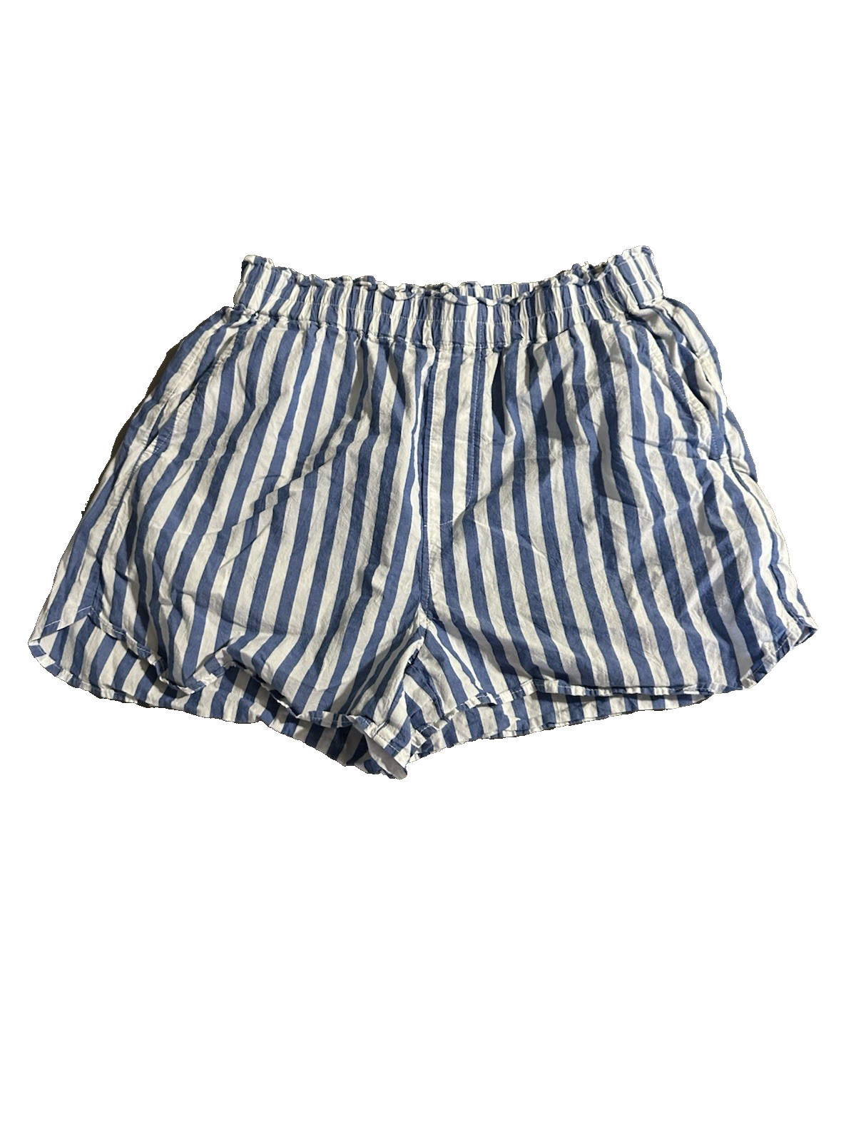 Madewell Women’s XS Blue White Striped Paperbag Shorts