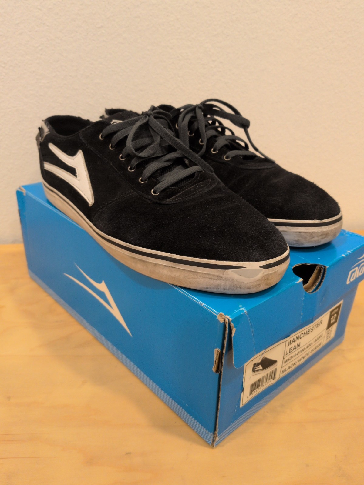 Lakai Manchester Lean Skateboarding Skate Shoes Mens 12 Worn Used