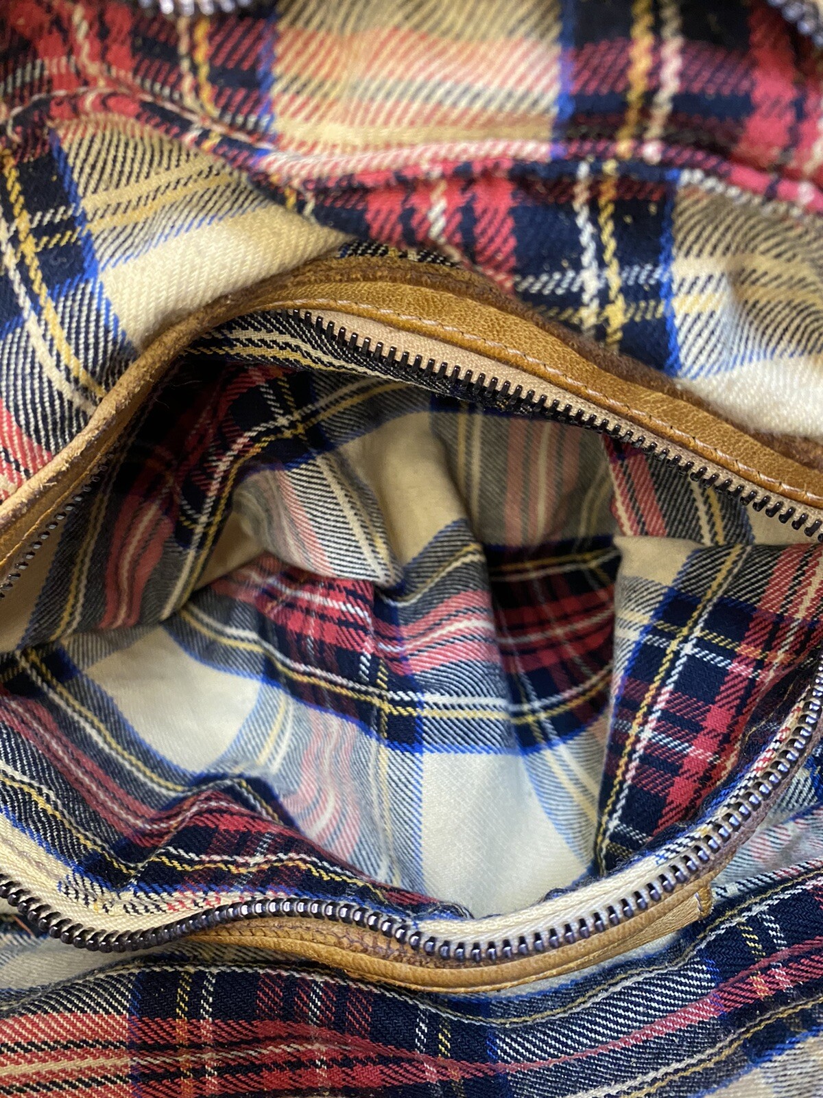 Benheart Sissi Custom Single Handle Italian Leather Purse Buffalo Plaid Lining