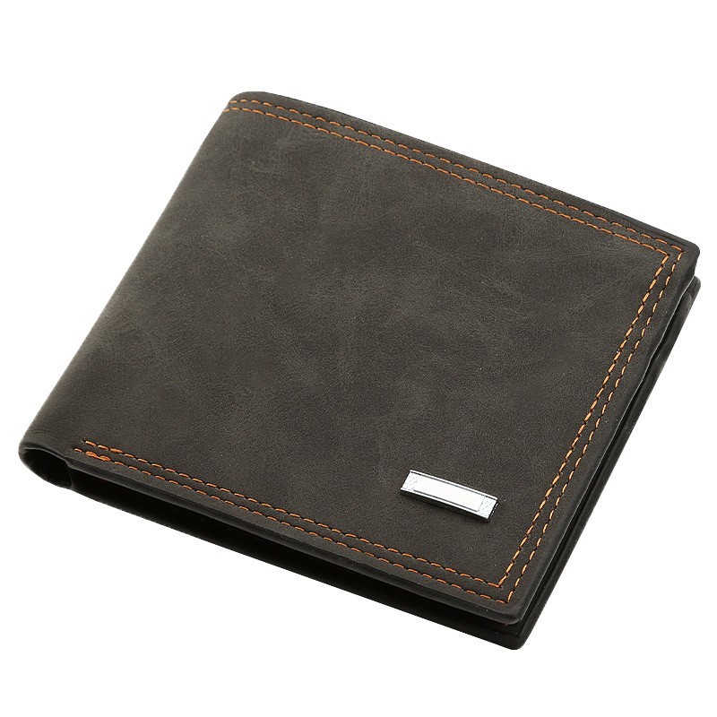 Men’s PU Leather Bifold Wallet Slim ID Credit Card Holder Short Billfold Brown