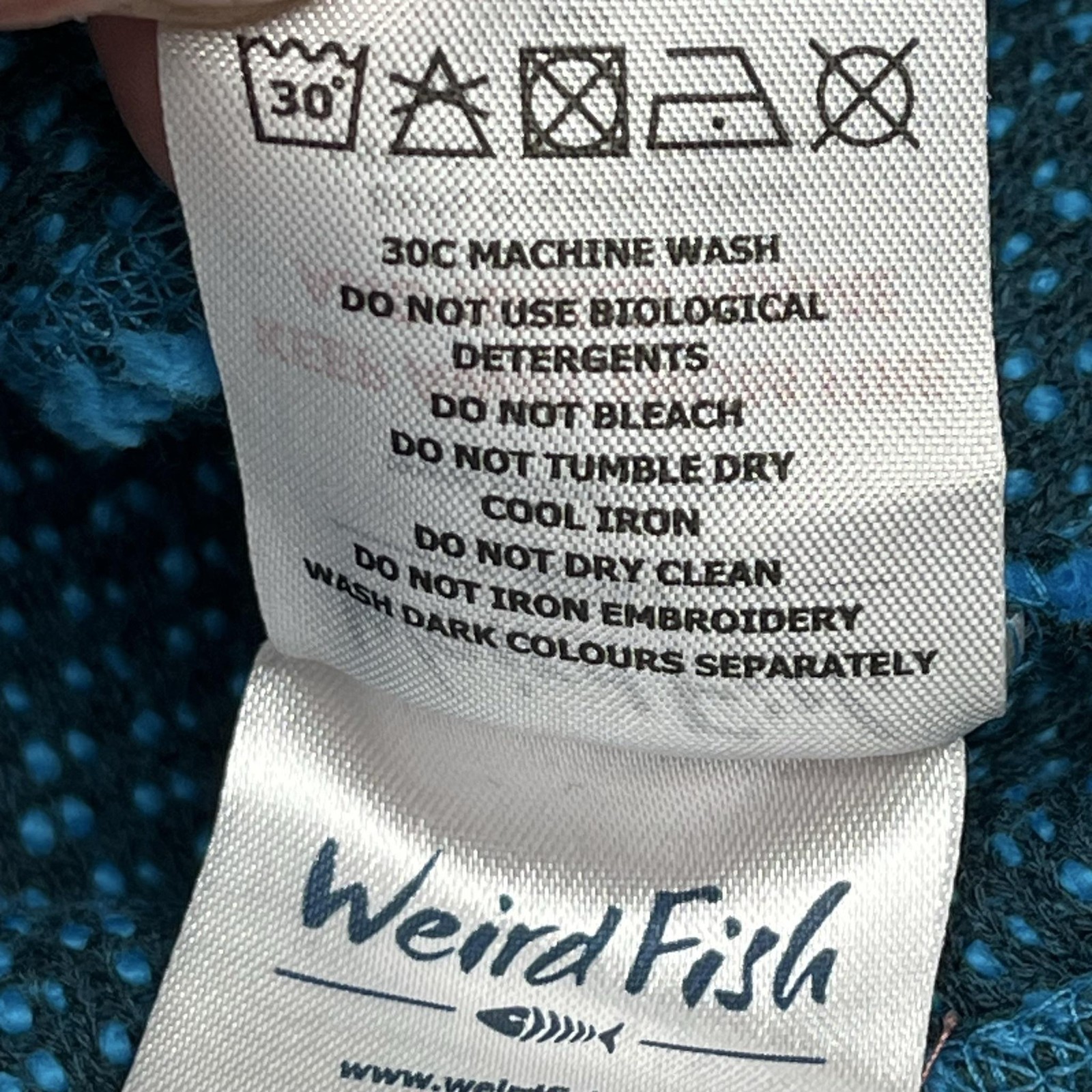 Weird Fish Jumper Men Large Blue 1/4 Zip High Neck Pockets Macaroni Knit Outdoor