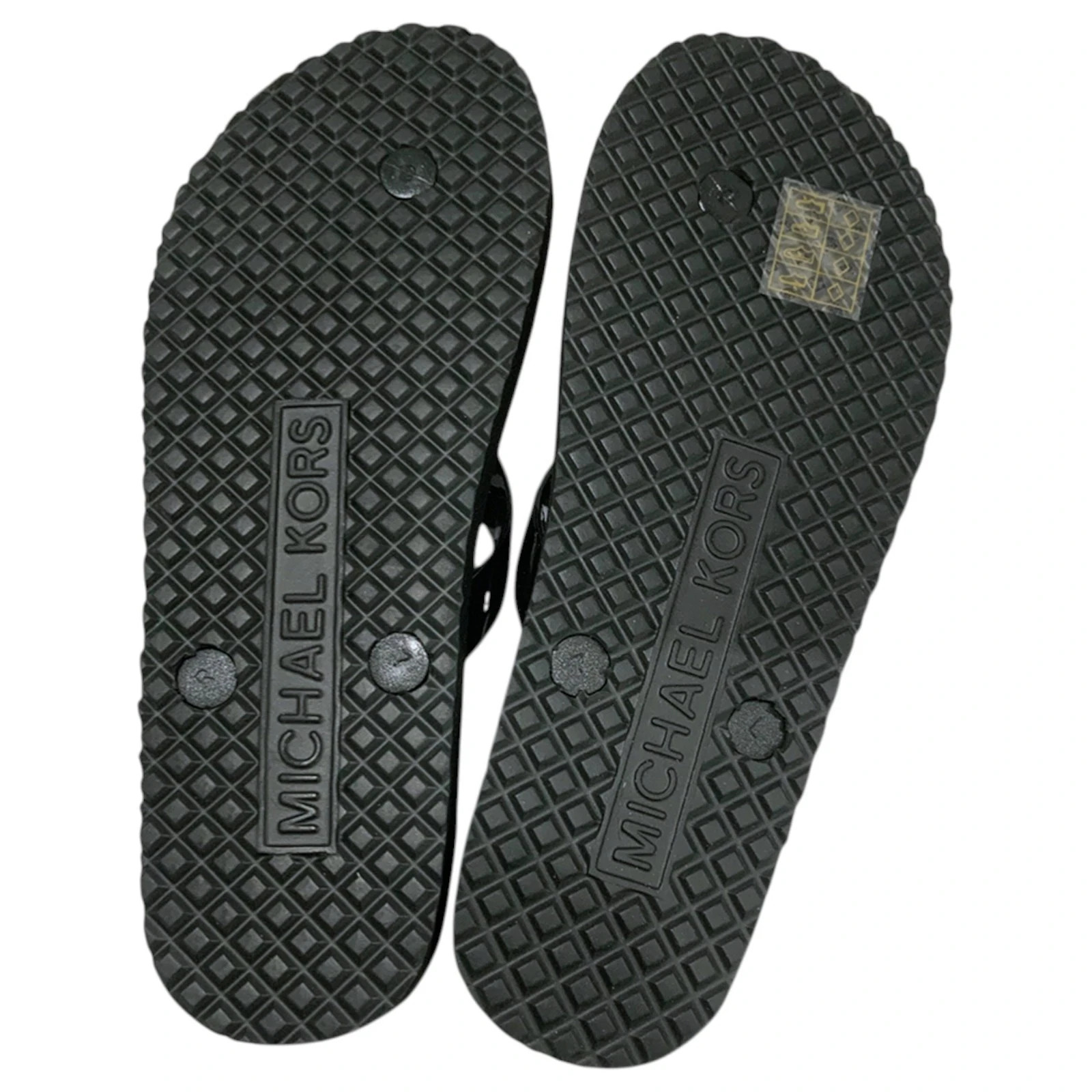 MSRP $69.99 NWT MICHAEL KORS WOMEN’S BLACK FLIP FLOPS SANDALS SIZE 6 7 8 10 11