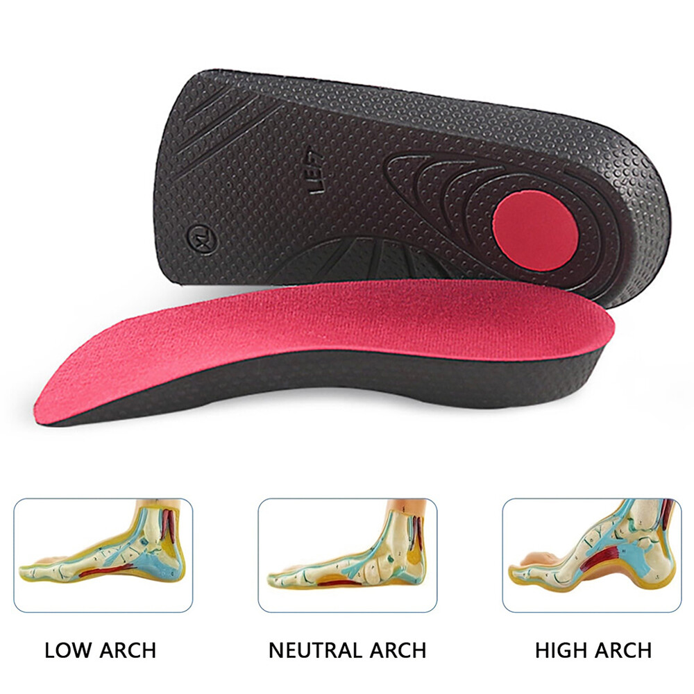 3/4 Orthotic Shoe Insoles Inserts Flat Feet High Arch Support Plantar Fasciitis
