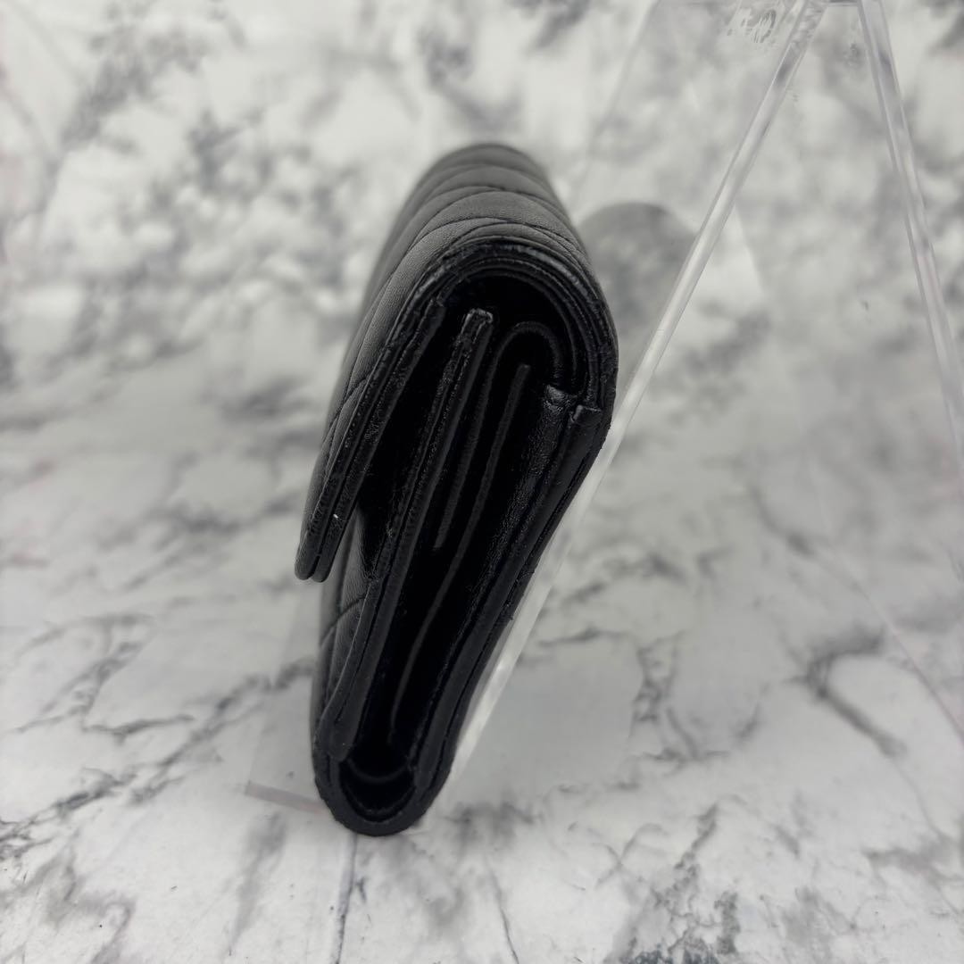 163 CHANEL Matelass lambskin tri fold wallet