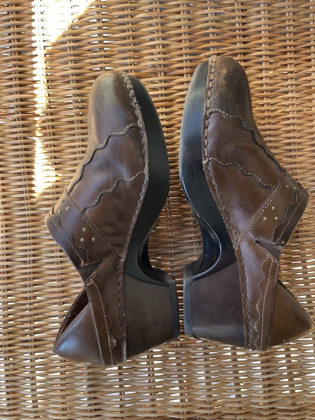 Dansko Hailey Brown Leather Clogs Women’s Size 39 US 8.5