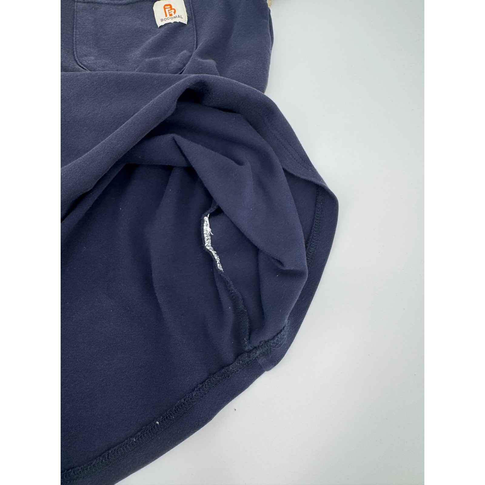 Bocomal FR Flame Resistant Henley Work Shirt Navy Blue Tan CAT 2 Mens Medium