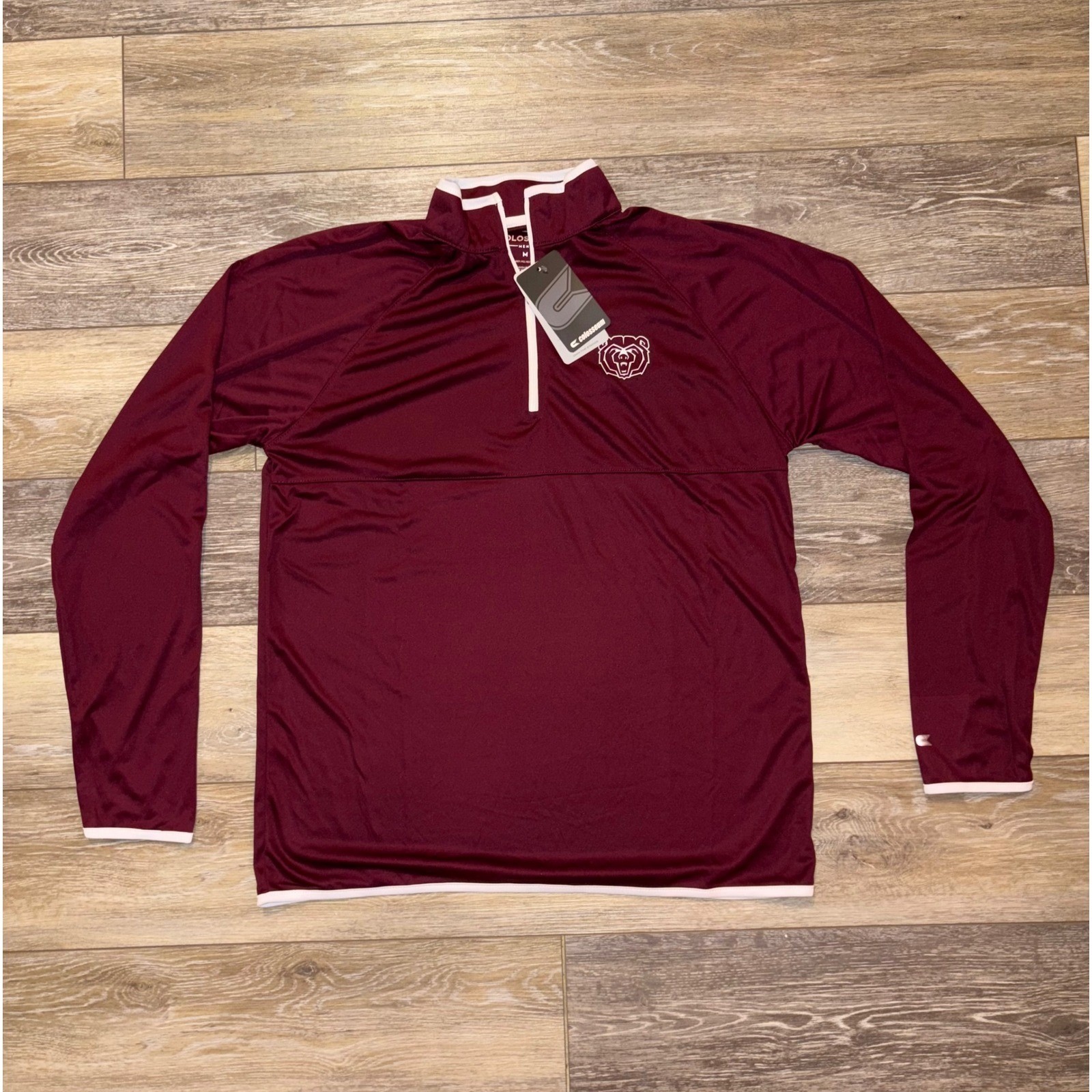 NWT Men’s Medium Missouri State Colosseum Quarter Zip Pullover – Red