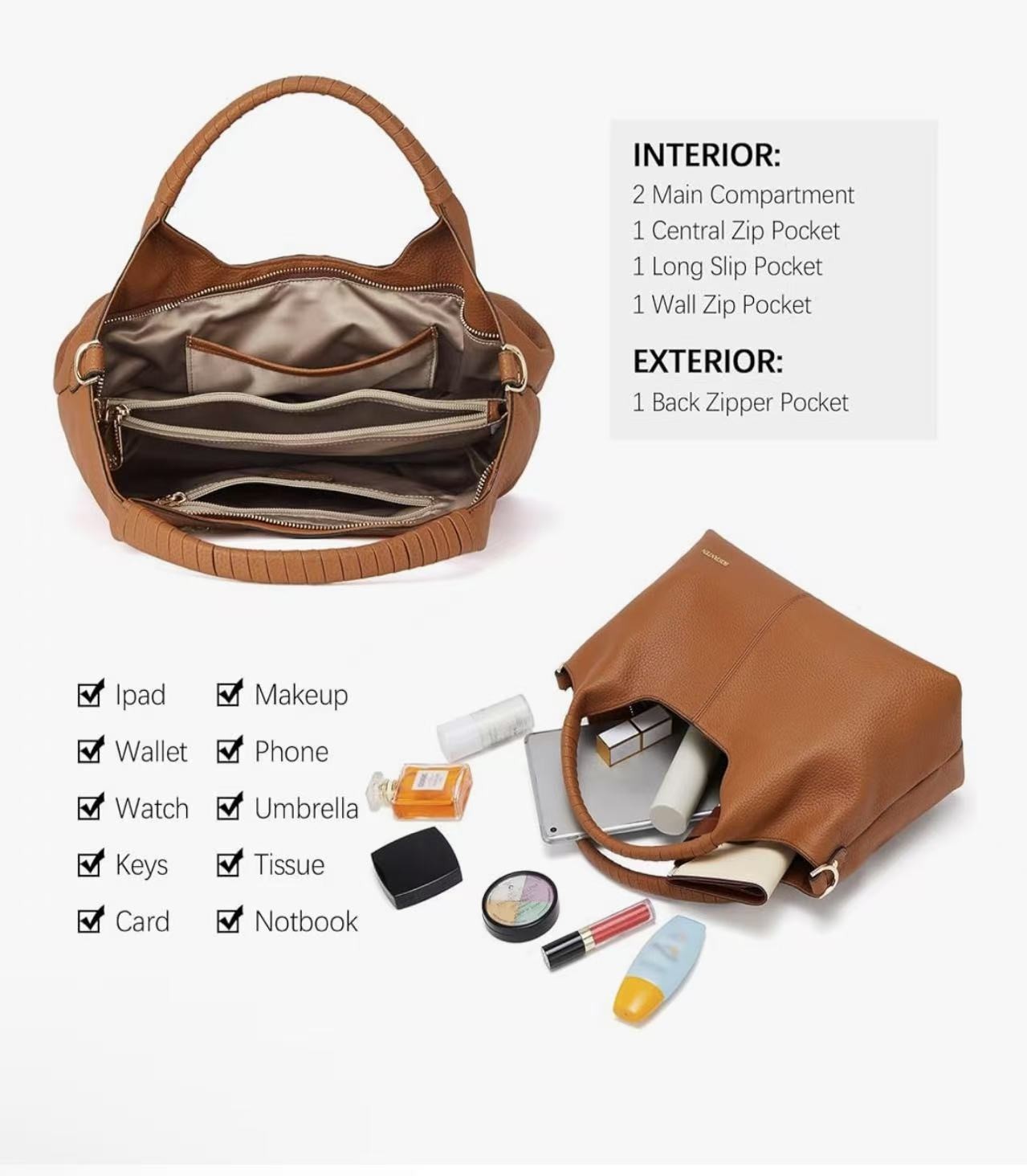 BOSTANTEN Genuine Leather Purses for Women Designer Handbags Crossbody Shoulder