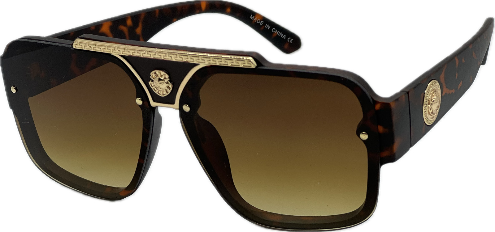 Men’s Sunglasses Classic Hip Hop Flat Top Cholo Swag Square Black Lens Fashion