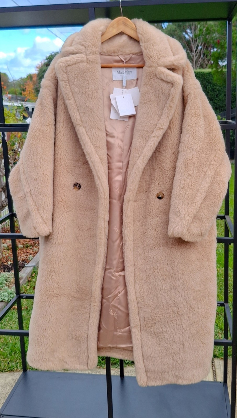 MAX MARA Teddy Bear Icon Coat, Sand, Size M BNWT
