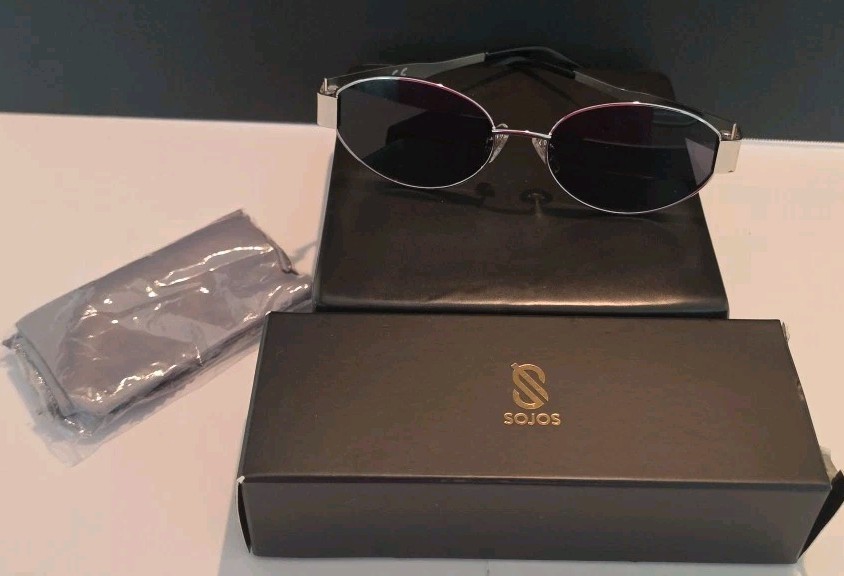 sojos sunglasses Retro Style Oval/ Grey Lens Elevate your Style.