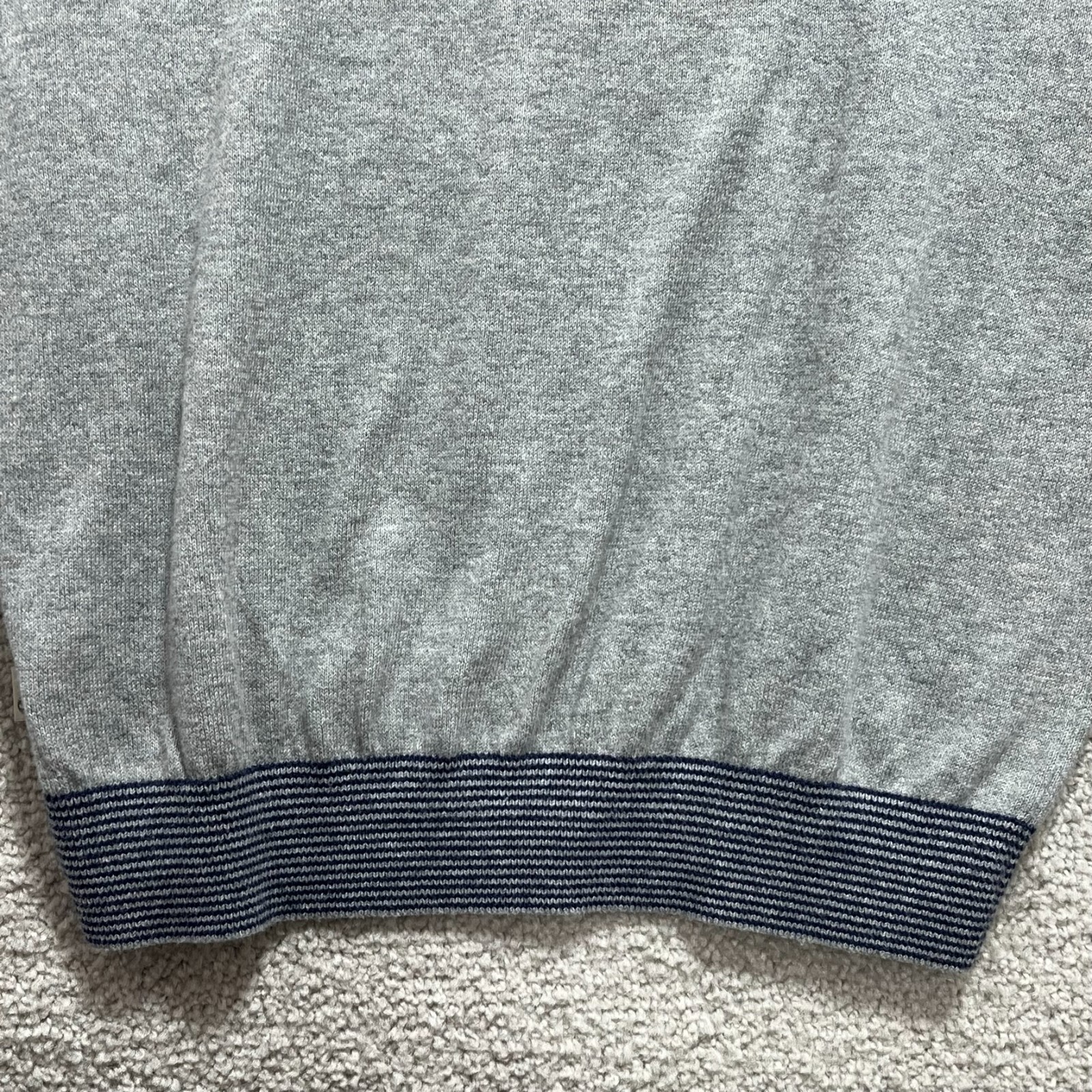 Timberland Sweater Men’s Small Gray Cashmere Blend Pullover Slim Fit Long Sleeve