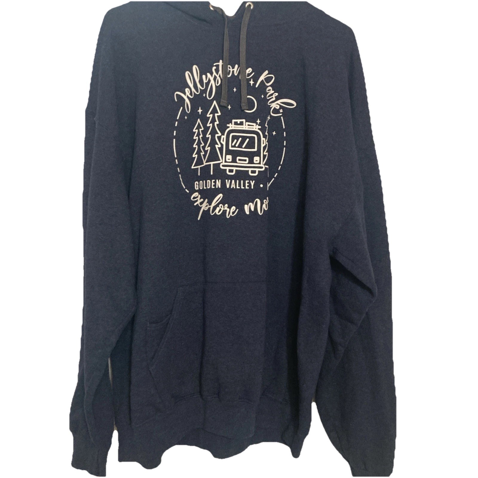 Yogi Bear 2XL Unisex Blue Hoodie Sweatshirt Jellystone Park /Golden Valley NC