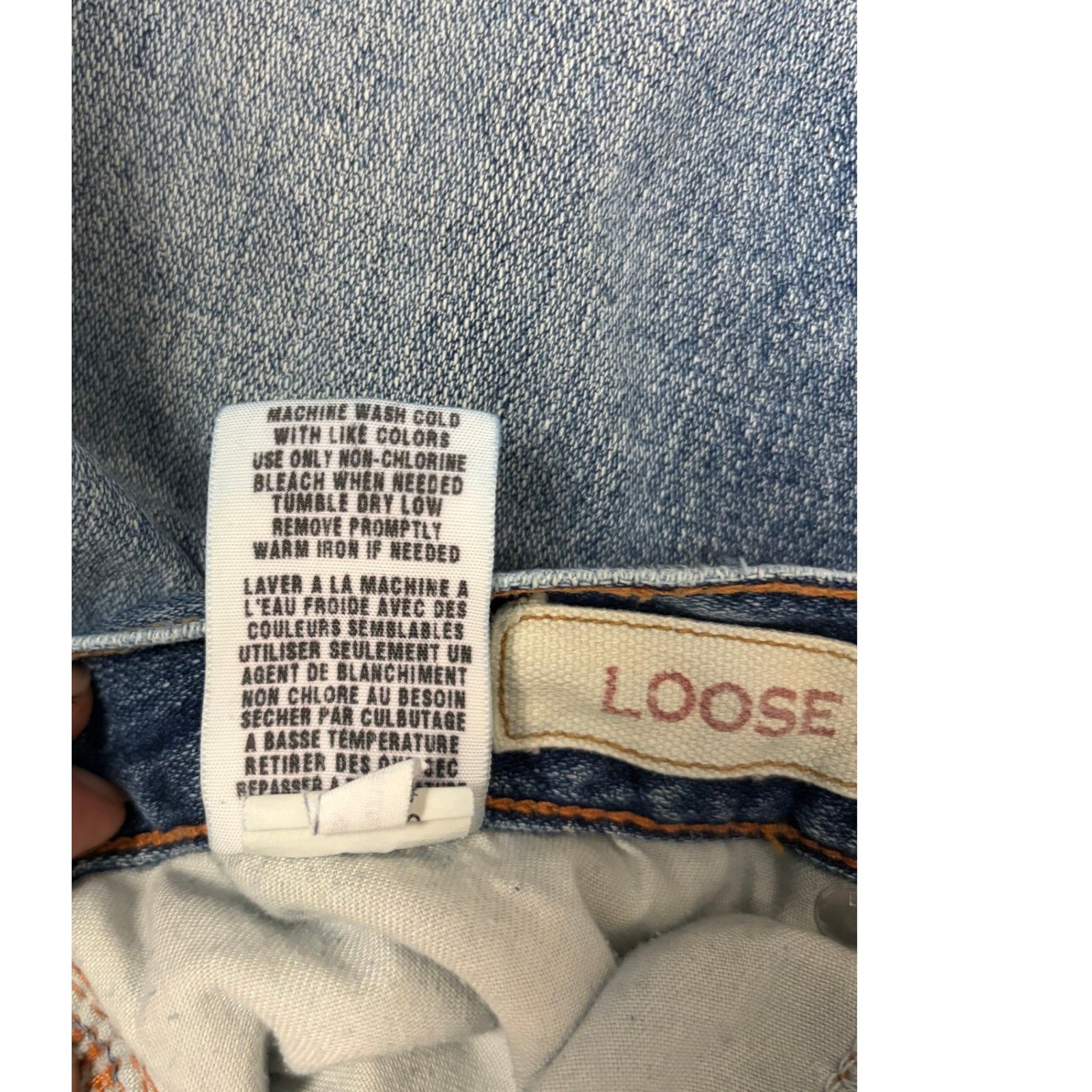 American Eagle Outfitters Mens Loose Fit Light Wash Denim Jeans 28×30 Blue