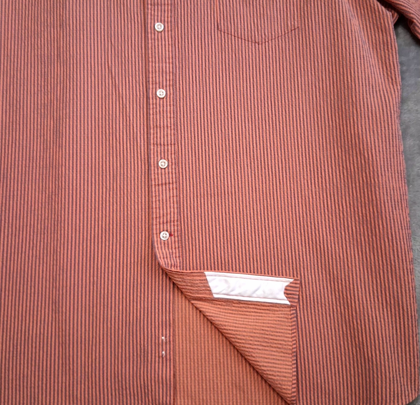Cremieux Performance Sz XXL Seersucker Short Sleeve Button-Dn Collar/Frnt Shirt