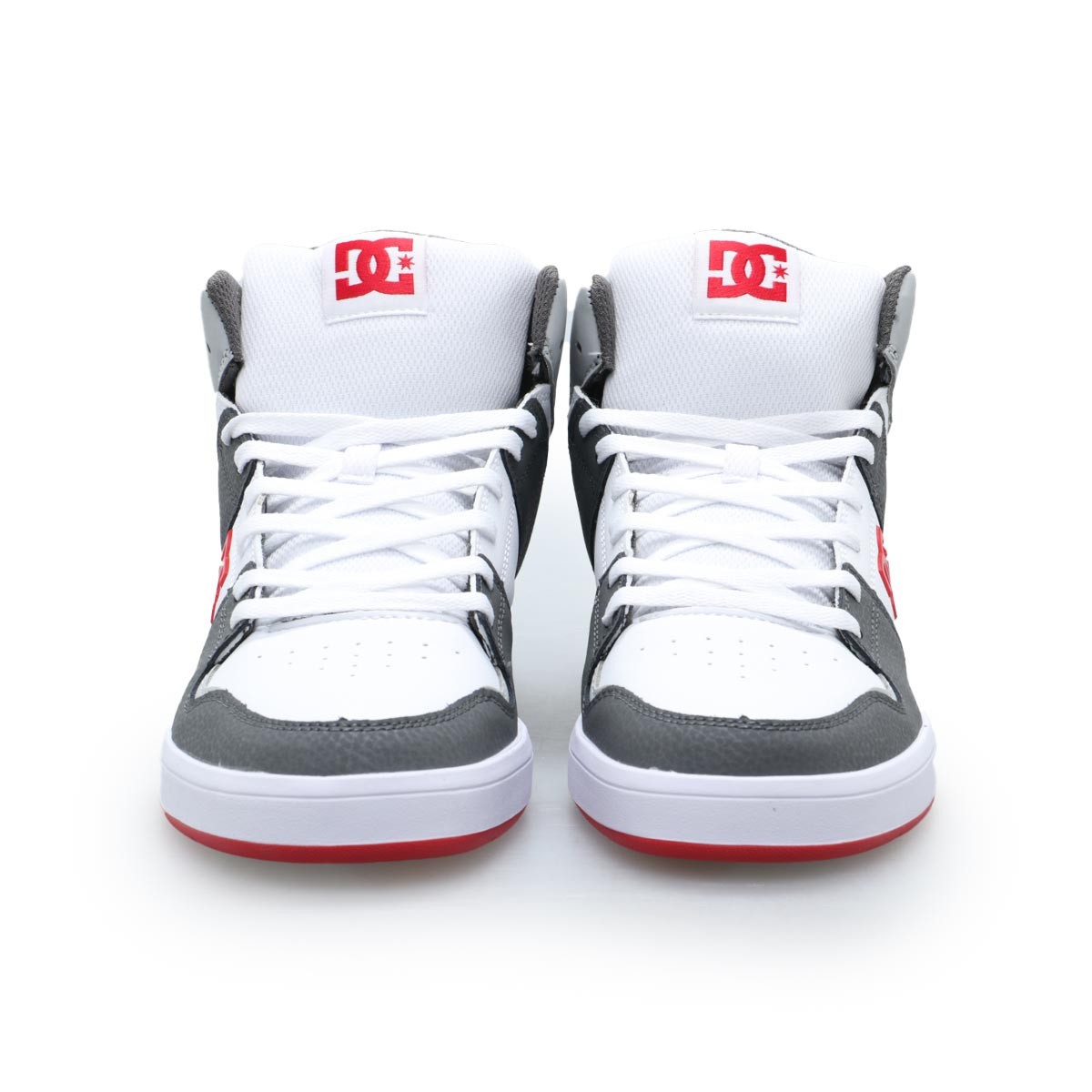 DC Men’s Cure Hi Top Shoes Gray/White/Red Size 11.5 ADYS400072 See Pics