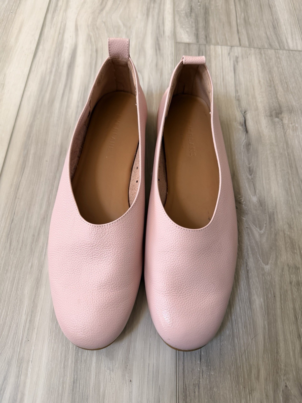 Everlane The Day Flat Blush Pink Leather Ballet Flats Women’s Size 8.5