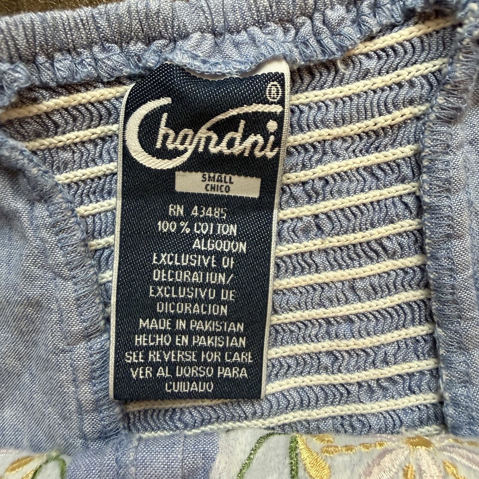 Vtg Denim Maxi Dress Small Sleeveless Jumper Floral Embroidery Cottagecore 90s