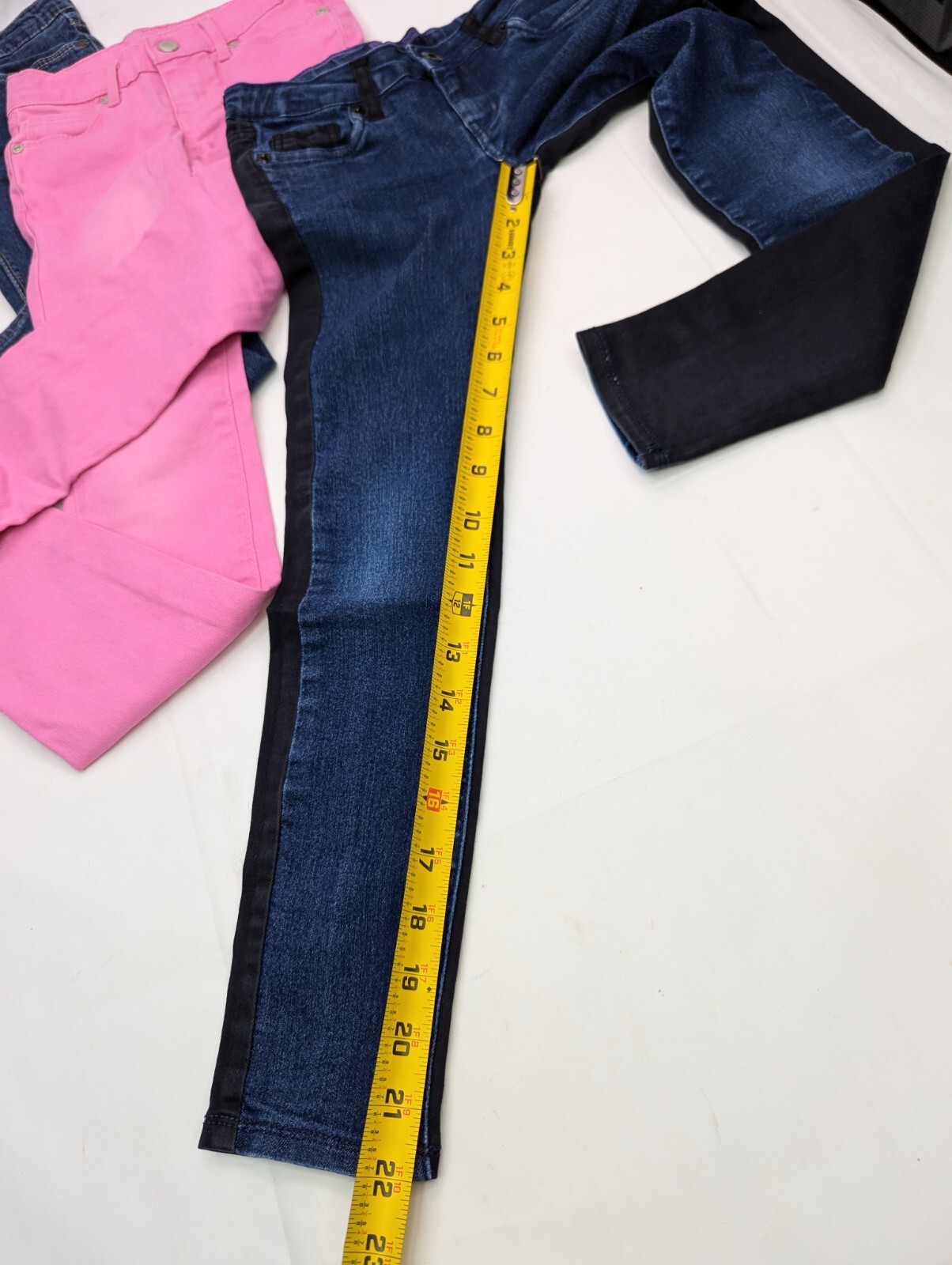 LOT x 3 = (2 x Levis) + (1 x Sonoma) Kids Jeans, Girls 7-Reg, Blue, Pink Skinny