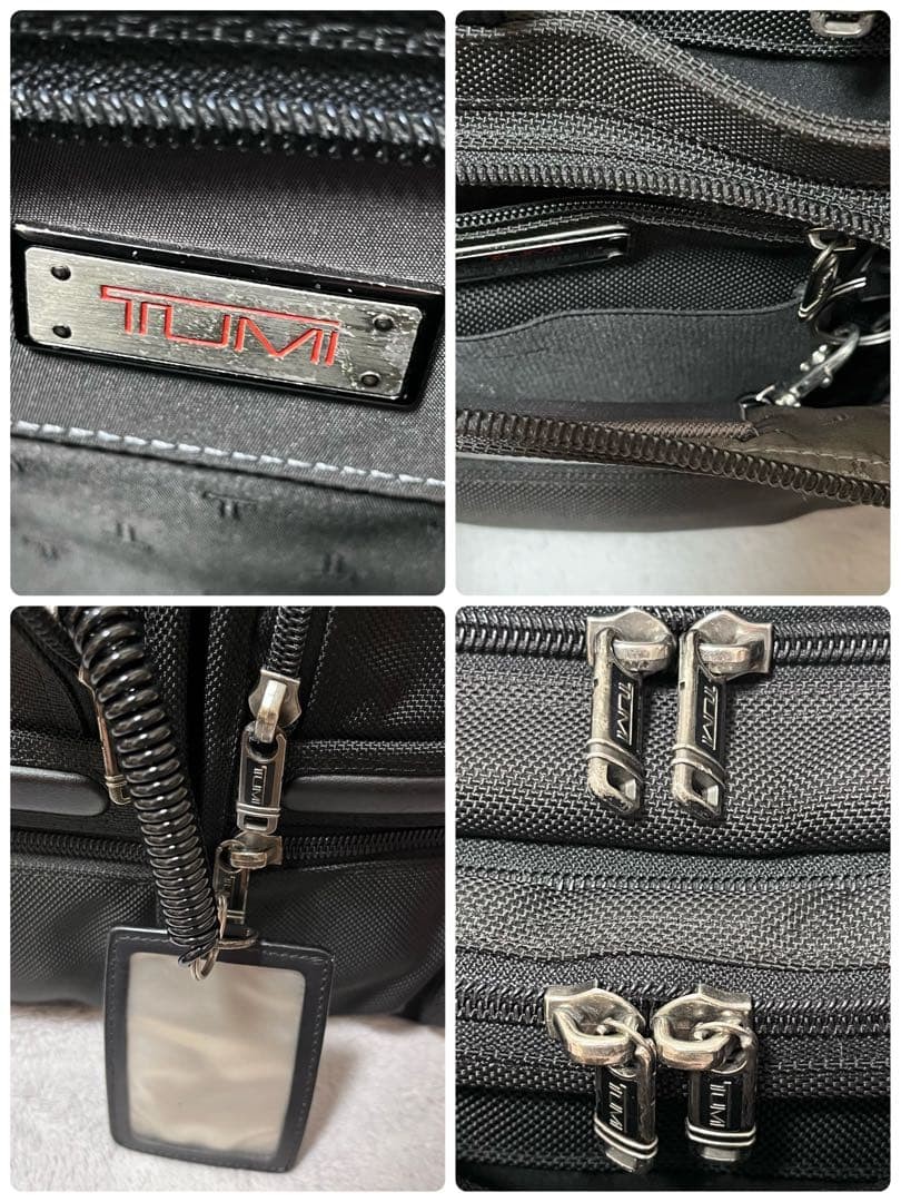 TUMI Alpha 26141D4 Black 2Way Expandable Briefcase 2 Compartment Auth