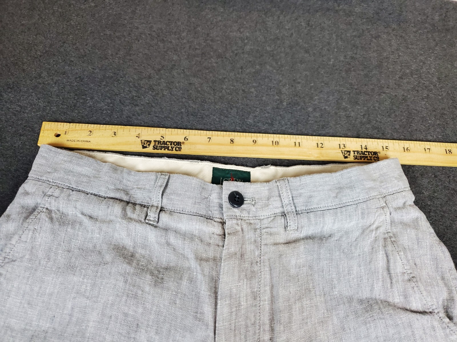 J Crew Oarsman Mens 29×30 (30×27.5) 100% Linen Trousers Casual Blue Pants