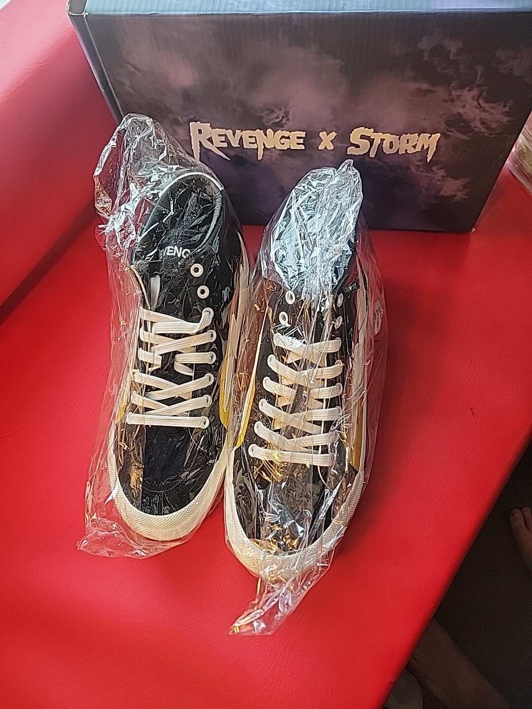 Revenge X Storm Vol 2 Black Flame High Tops 🔥 🌩 Size 9 M NEW NIB Mint Bagged