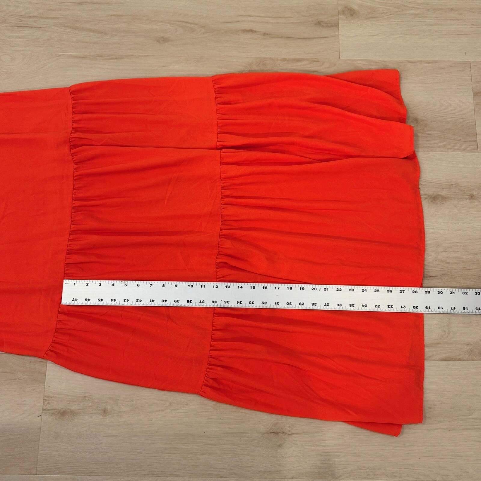 Elizabeth and James Maxi Tank Dress Tiered Flame Orange XL Vibrant Bold Chic