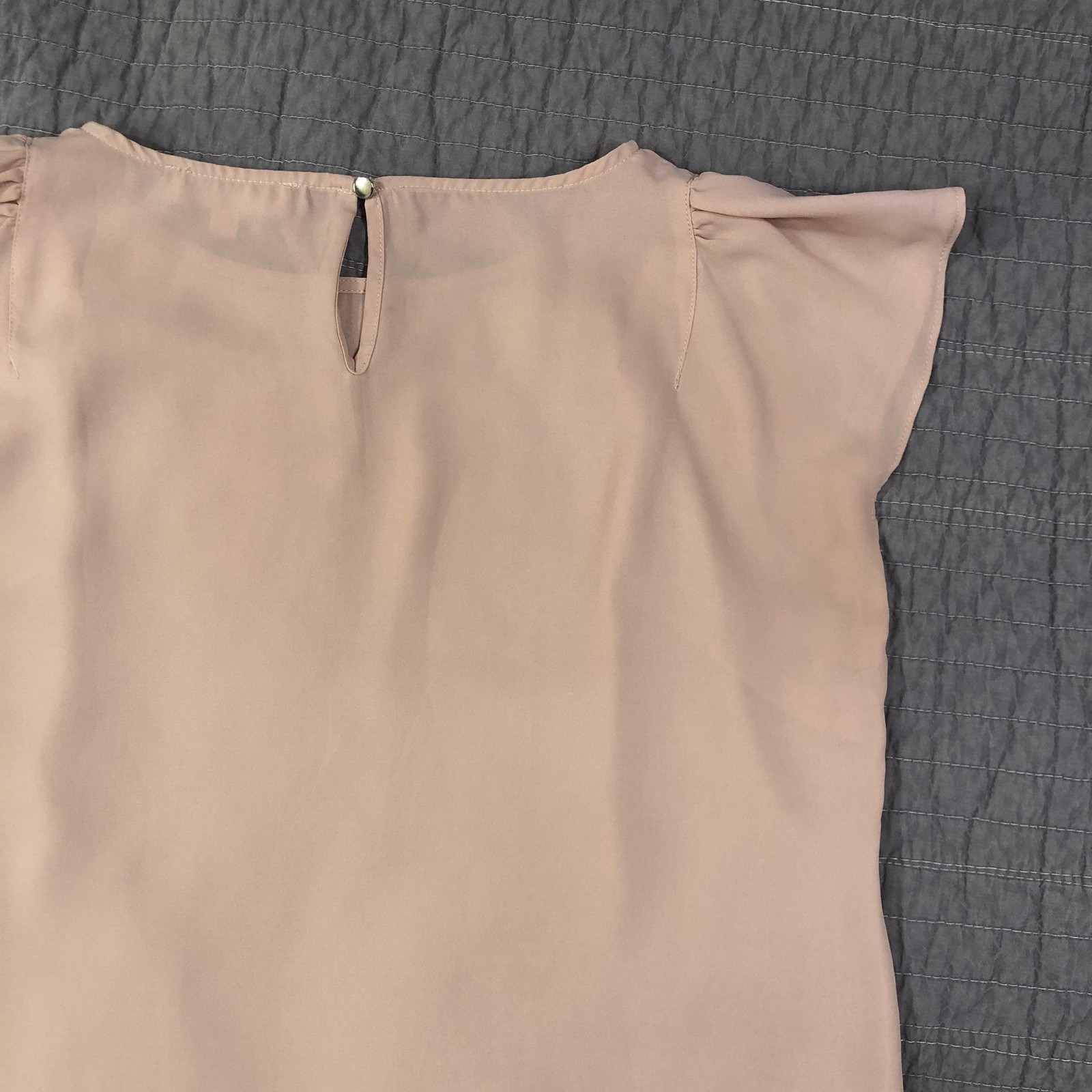 Philosophy Blouse Women Small Pink Chiffon Cap Sleeve Pullover Republic Top