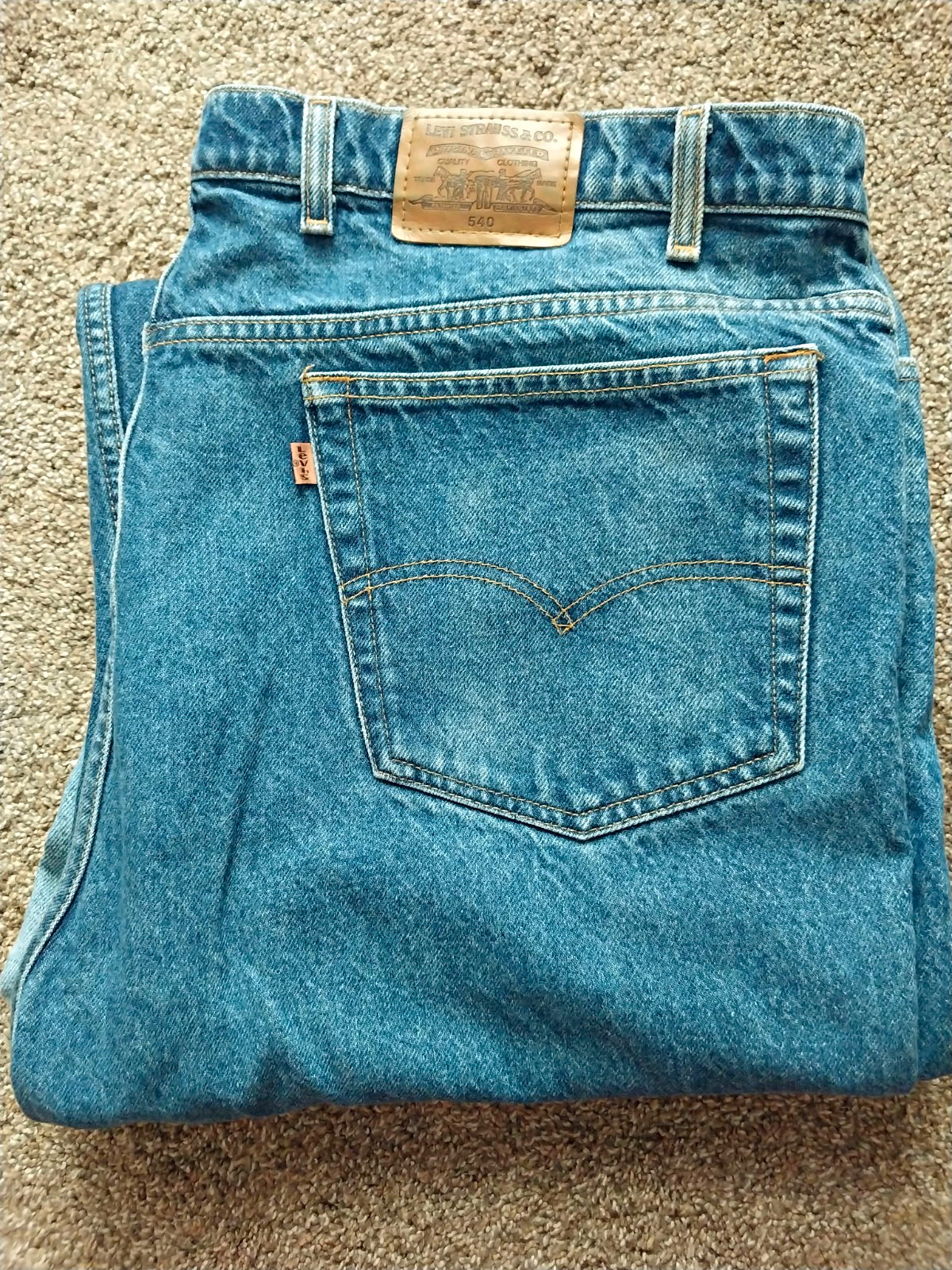 Vintage 1994 94 Levi’s Men’s 540 Relaxed Fit Blue Denim Jeans Signature 46X34