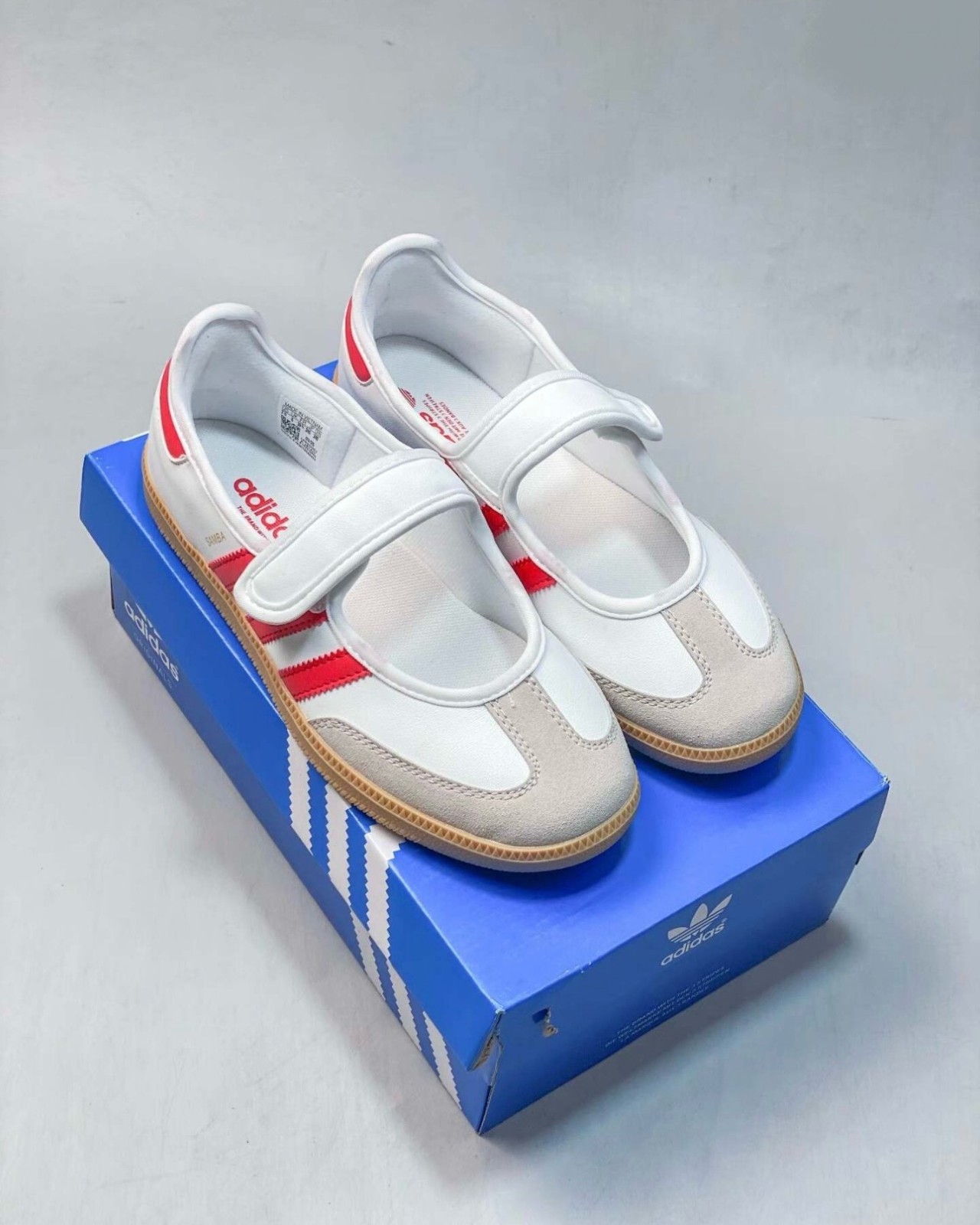 Adidas Samba Jane White Red Women’s Multiple Sizes Brand New JR7435 Fast Ship