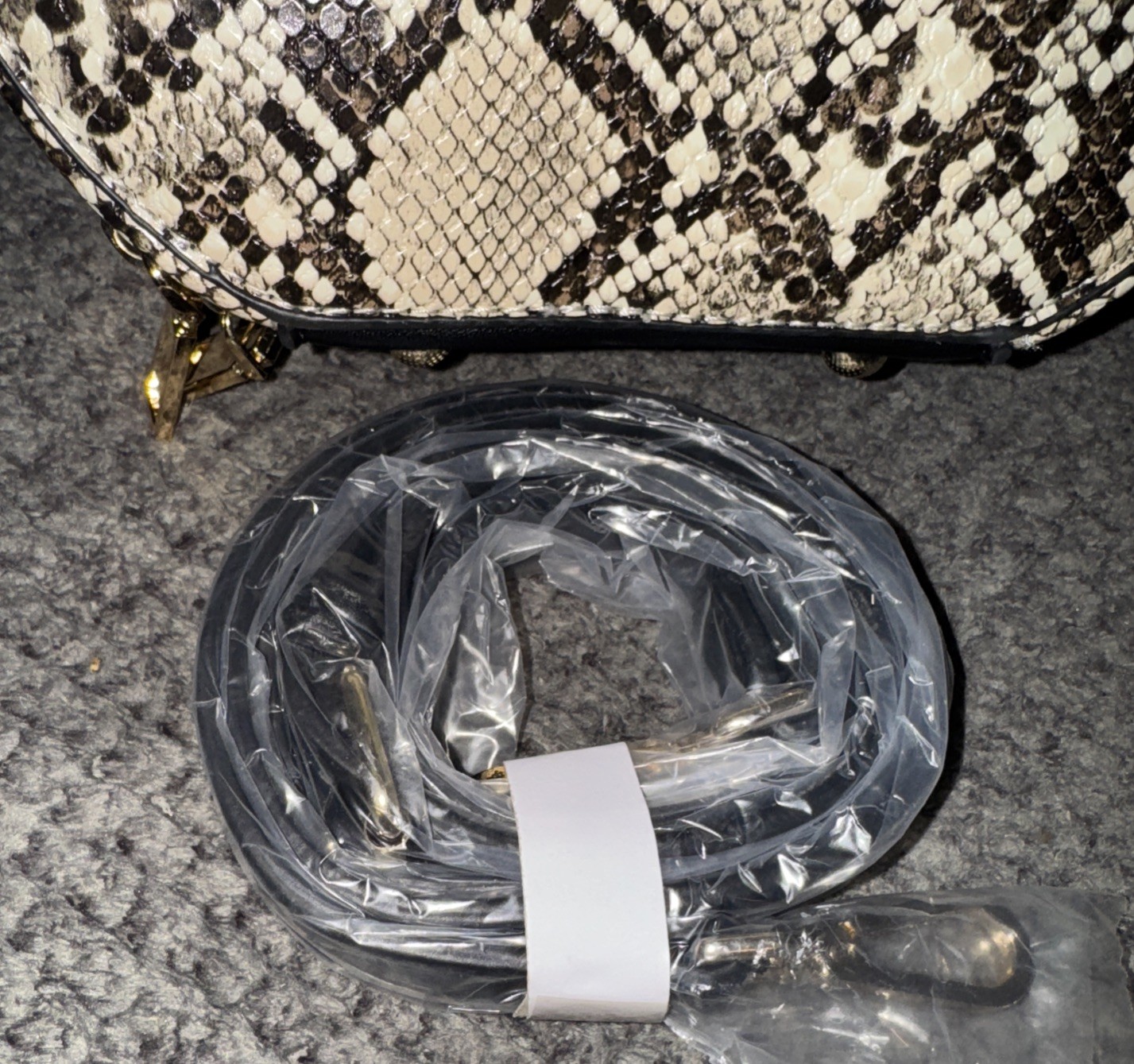 isabelle vegan leather snake print crossbody bag w/ Strap | New W/ Tags!